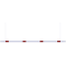 Barrier | aluminium profile | white coated / | red reflecting | white / red | reflecting one-sided | cross tube length: 4000 mm